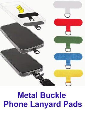 Metal Buckle  Phone Lanyard Pads! Lanyard Connectors, 5 Random Color